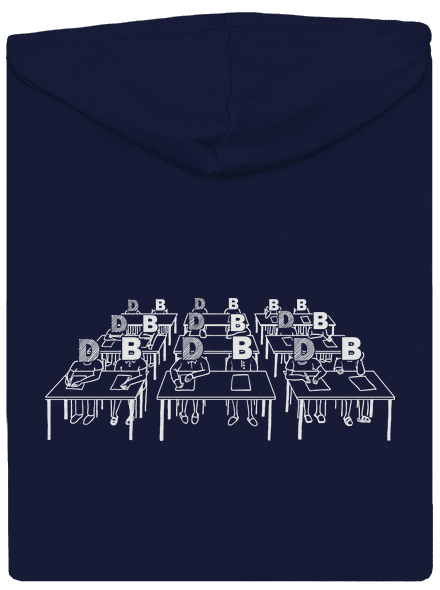 Cimrman: Debil, blbeček pánska mikina na zips Navy