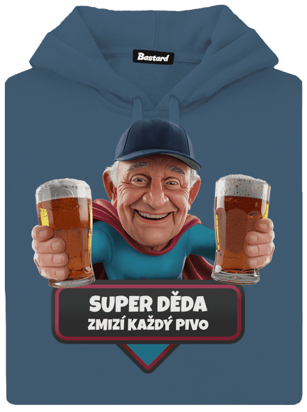 Super dedo dámska mikina klokanka Denim