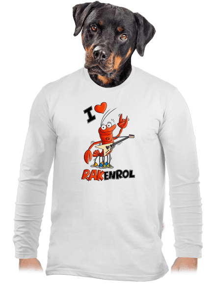 Rakenrol pánske dlhý rukáv White