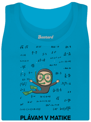 Plávam v matike dámske tielko klasické Blue Atol