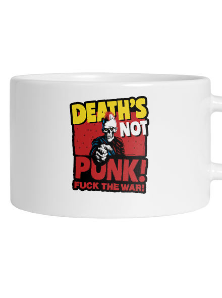 Death's not punk hrnček makronka White