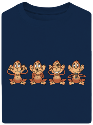 Opička s mobilom unisex tričko oversized Midnight Blue