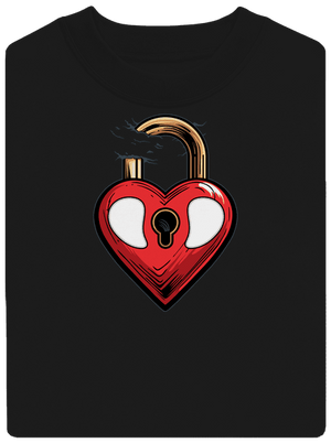 Zámok lásky unisex mikina bez kapucne Black