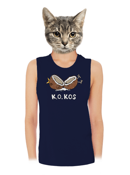 Kokos dámske tielko voľné Navy