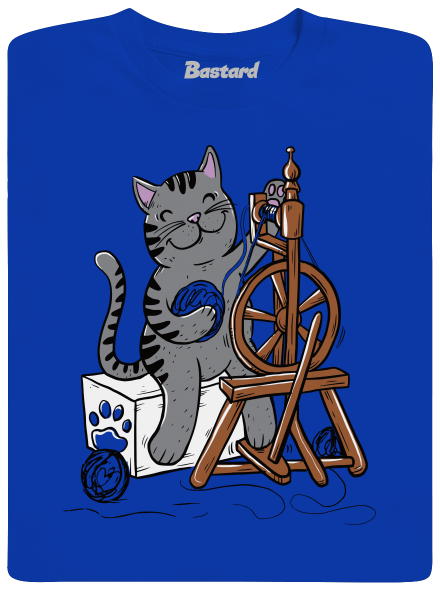 Mačka pradie pánske dlhý rukáv Royal Blue