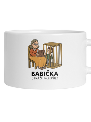 Babička stráži najlepšie hrnček makronka White