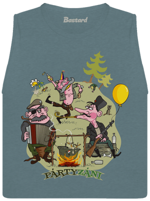 Pártyzáni dámske tielko voľné Heather Deep Teal