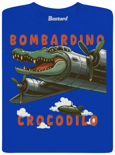 Bombardino Crocodilo – Italian Brainrot pánske dlhý rukáv Royal Blue