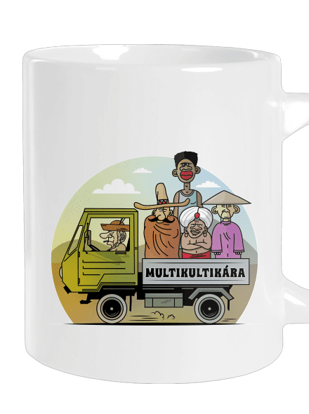 Multikultikára veľký hrnček White