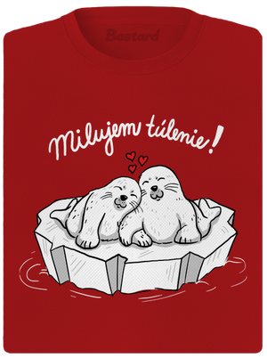 Milujem túlenie dámske športové tričko Red Mal