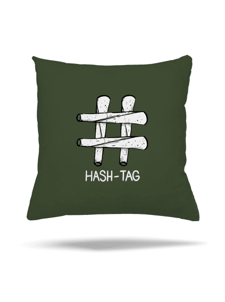 Hash tag vankúš Olive Green