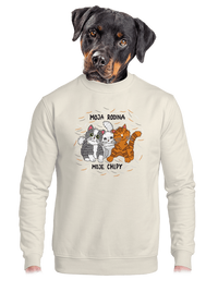 unisex mikina bez kapucne