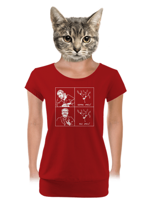 Cimrman: Copak jmelí dámske tričko s lemom Red Mal