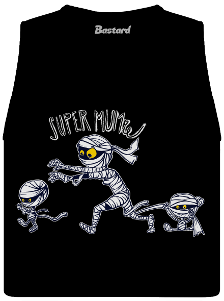 Super mumie dámske tielko voľné Black