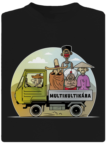 Multikultikára pánske športové tričko Black