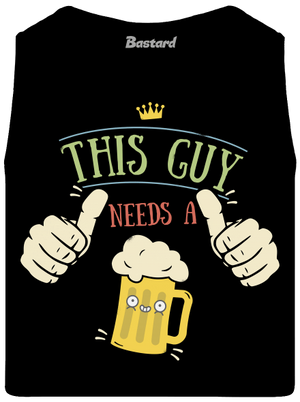 This guy needs a beer pánske tielko Black