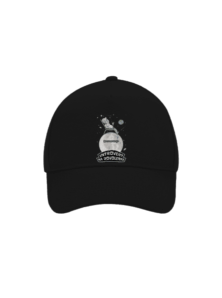 Introvert na dovolenke šiltovka baseballka Black
