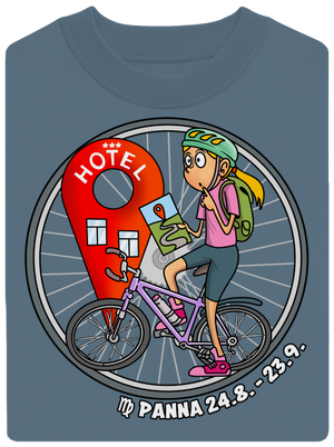 Cyklistický horoskop: Panna unisex mikina bez kapucne Nordic Blue