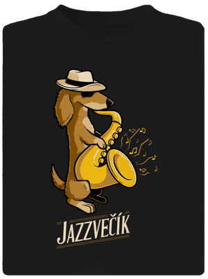 Jazzvečík pánske športové tričko Black