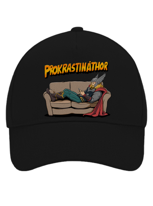 Prokrastináthor šiltovka baseballka Black