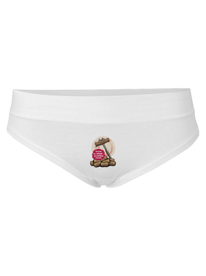 Uťahaná vývrtka dámske nohavičky White