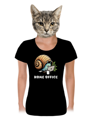 Slimákov home office dámske tričko Black