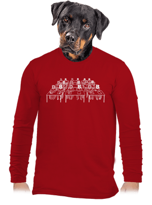 Cimrman: Debil, blbeček pánske dlhý rukáv Red