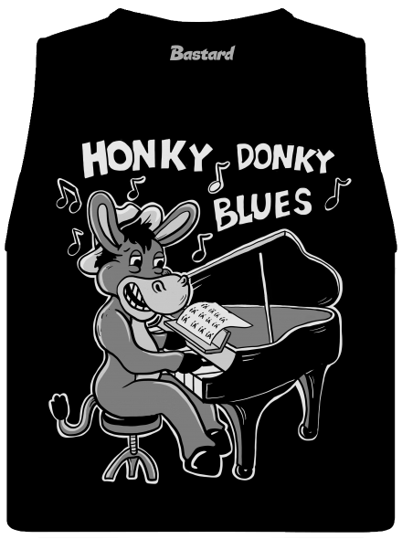 Honky donky blues dámske tielko voľné Black