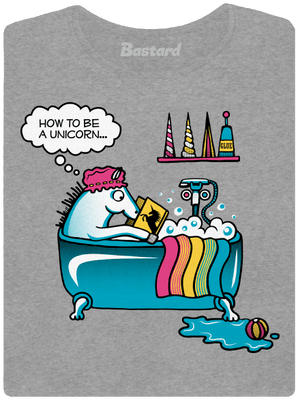 Ako sa stať jednorožcom dámske tričko Dark Gray Melange