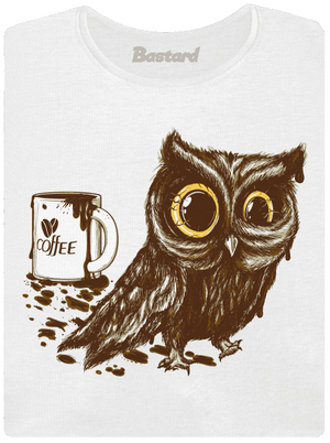 Sova na kofeínu dámske tričko White