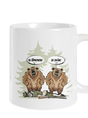 Medvede klasický hrnček White