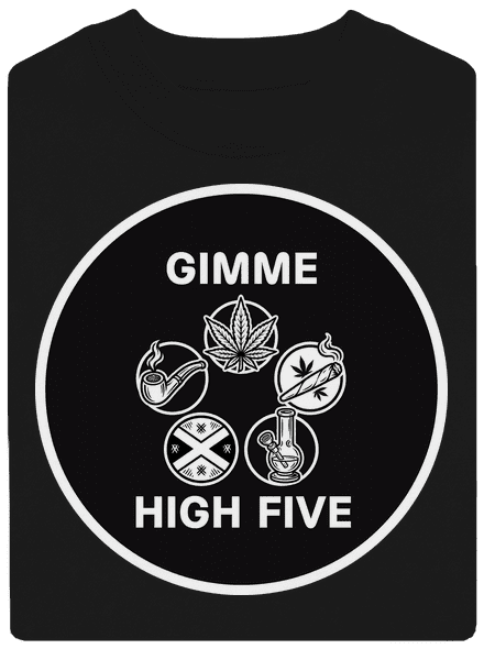 Gimme high five unisex mikina bez kapucne Black