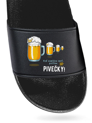 Pivečka šľapky Black Black