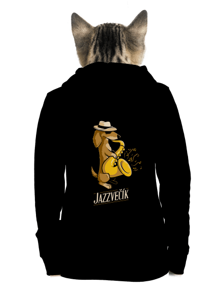 Jazzvečík dámska mikina na zips Black