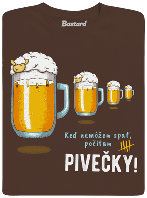 Pivečka pánske tričko Brown