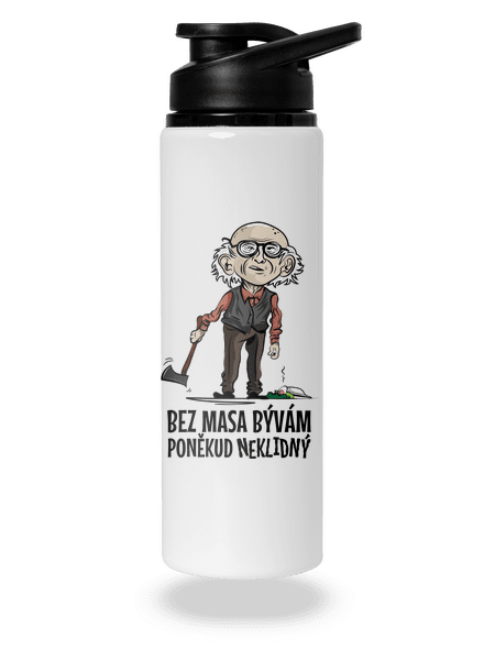 Neklidný bez masa flaša na vodu White