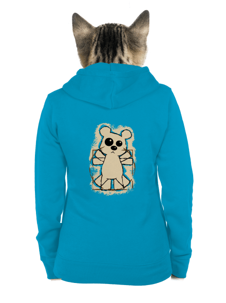Da Vinci Teddy dámska mikina na zips Blue Atol