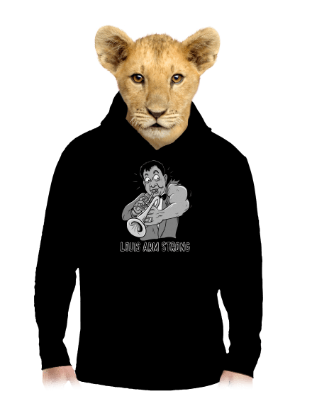 Louis Armstrong detská mikina klokanka Black