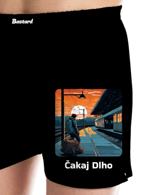 Čakaj dlho pánske trenky Black