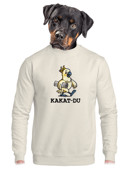 Kakat-du unisex mikina bez kapucne Off White