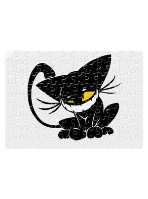 Evil cat puzzle White