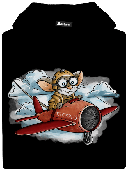 Tryskomyš detská mikina klokanka Black