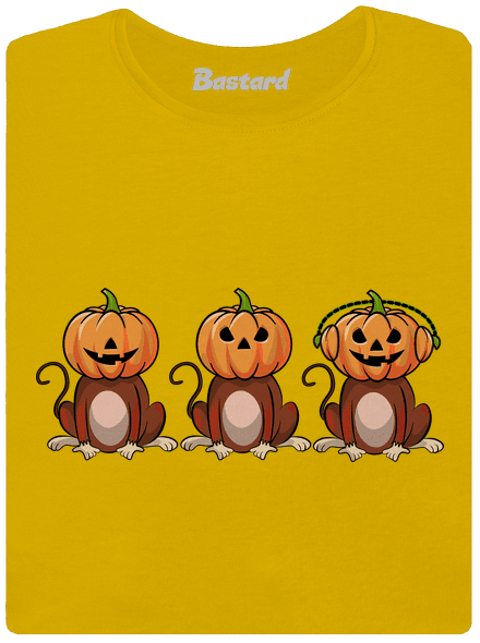 Halloween opičky dámske tričko Yellow