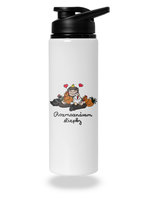 Rozmaznávam sliepky flaša na vodu White