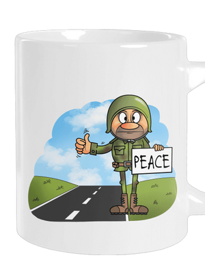 Peace veľký hrnček White