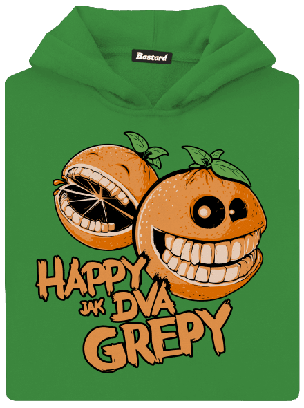 Happy grepy detská mikina klokanka Kelly Green AWD