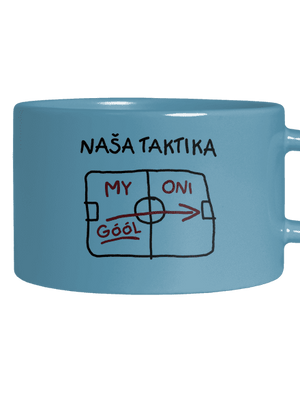 Naša taktika hrnček makronka Blue Macaron