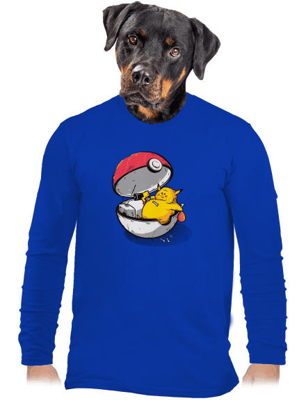 Koniec pokémona pánske dlhý rukáv Royal Blue