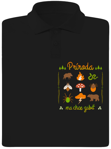 Príroda ma chce zabiť pánska polokošeľa Black
