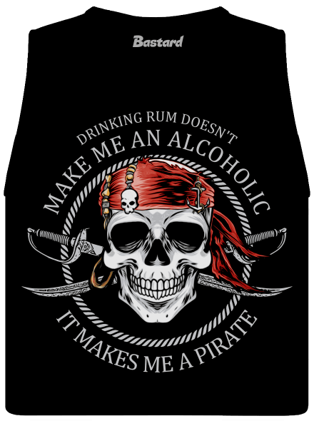 Pirát dámske tielko voľné Black